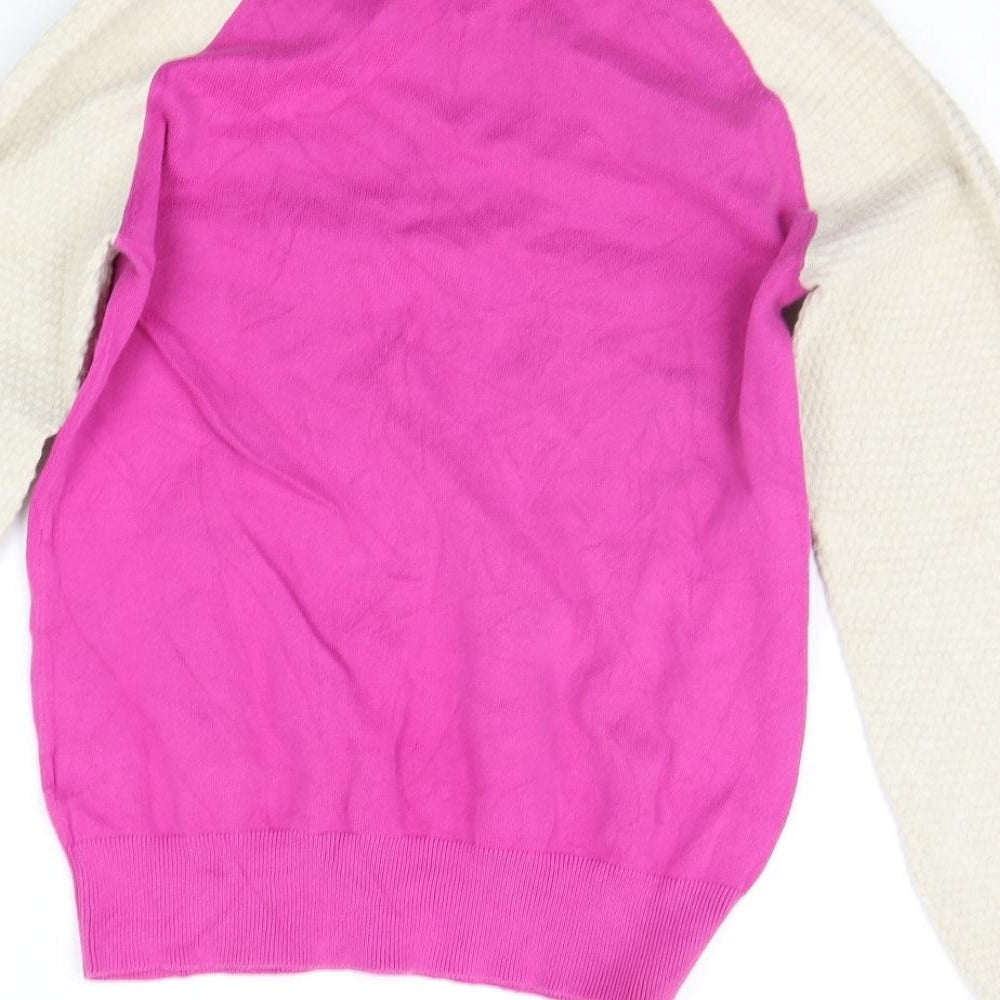 TU Womens Beige Houndstooth Pullover Jumper Size 10