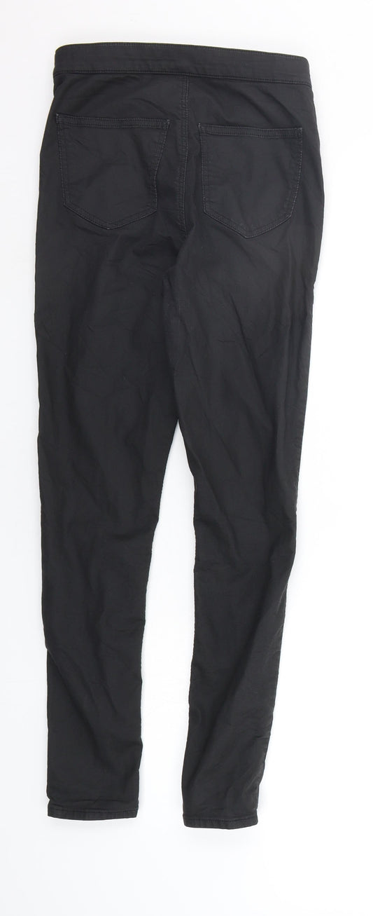 Womens UK Size 30 in Topshop Regular Fit Black Trousers