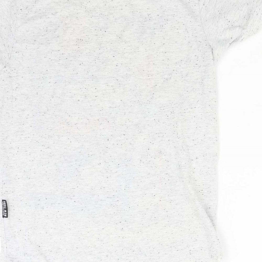 Brand and care label for Primark boys’ grey basic t-shirt, size 9-10, years - brooklyn nyc