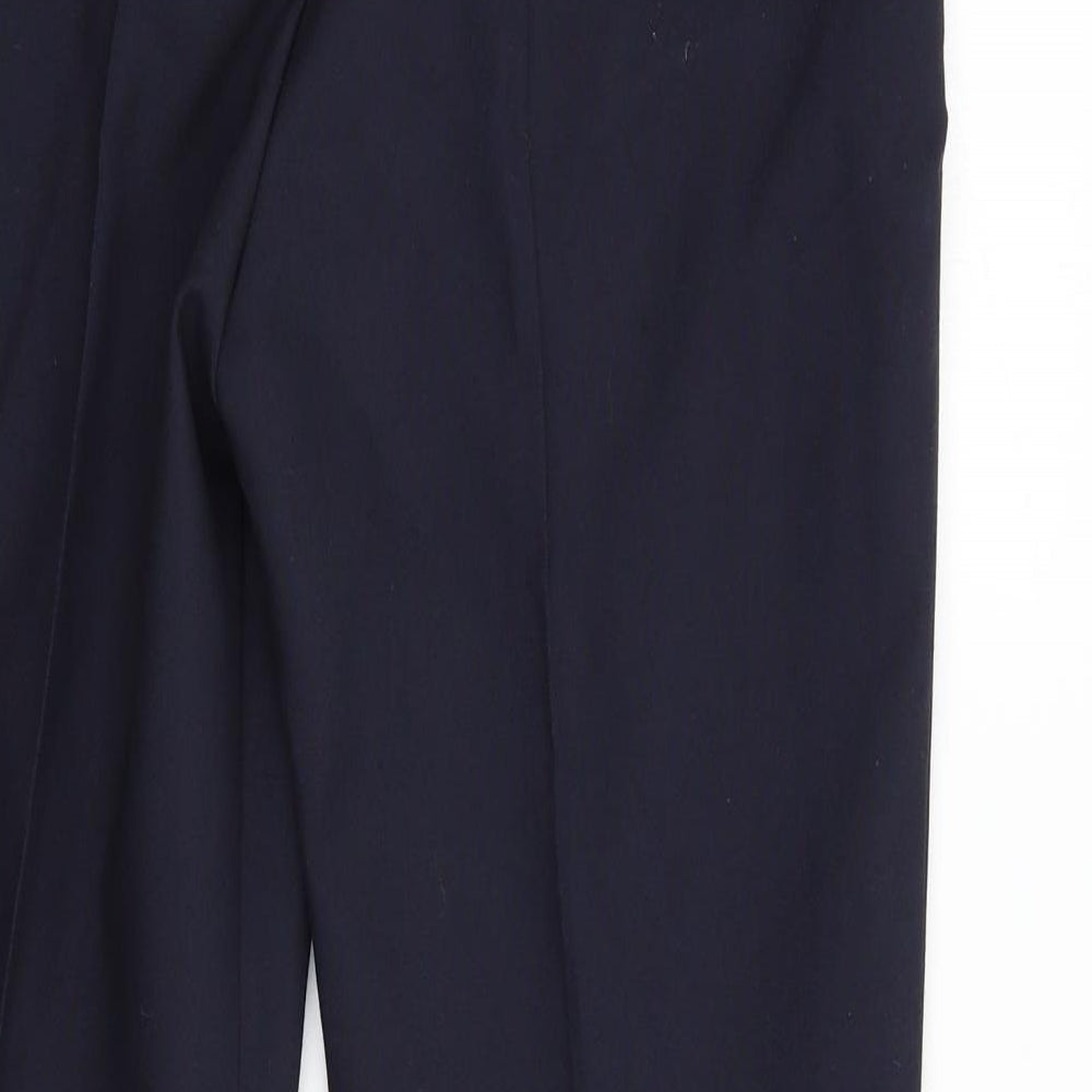 Brand and care label for F&F girls’ blue dress pants trousers, size 13-14, years