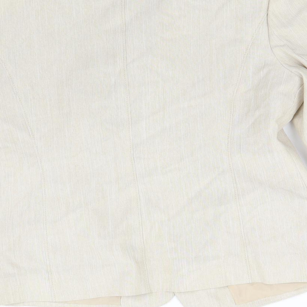 BHS Womens Beige Jacket Suit Jacket Size 16