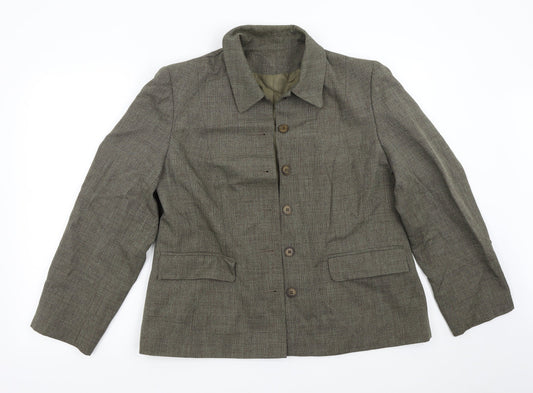 Womens UK Size 18 Berkertex Regular Green Blazer