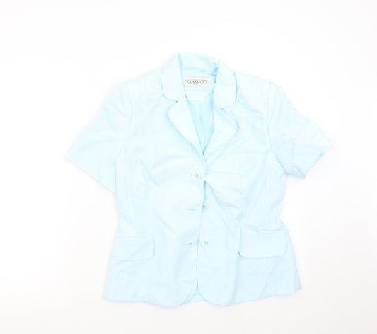 Additional front view of BHS women’s blue jacket blazer, size UK 10