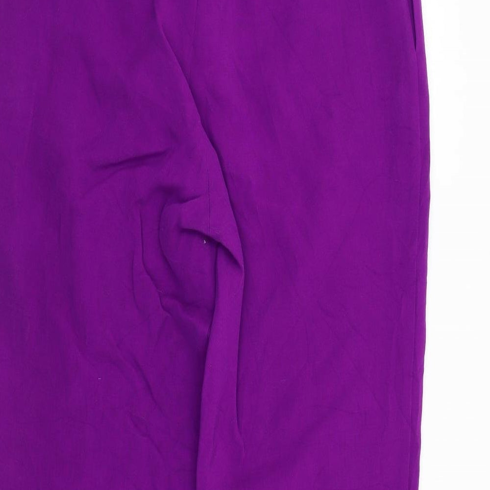 Womens UK Size 10 Preworn Regular Fit Purple Trousers