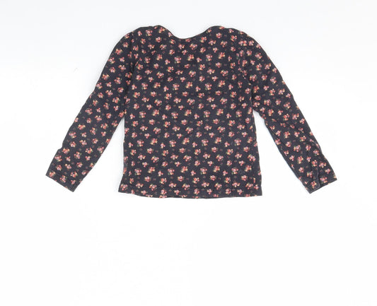 Young Dimension Girls Blue Floral Basic T-Shirt Size 6 Years