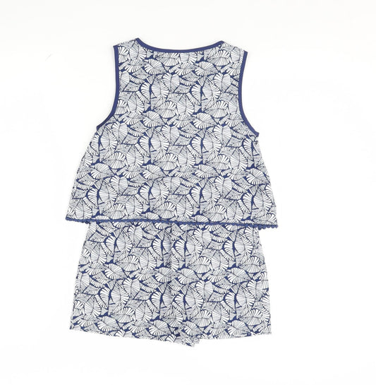 I Love Girls Wear Girls Blue Floral Playsuit One-Piece Size 8 Years