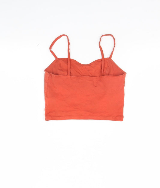 Womens UK Size 4 Primark Orange Cropped Tank
