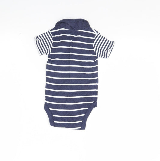 Nutmeg Baby Blue Striped Babygrow One-Piece Size 12 Months