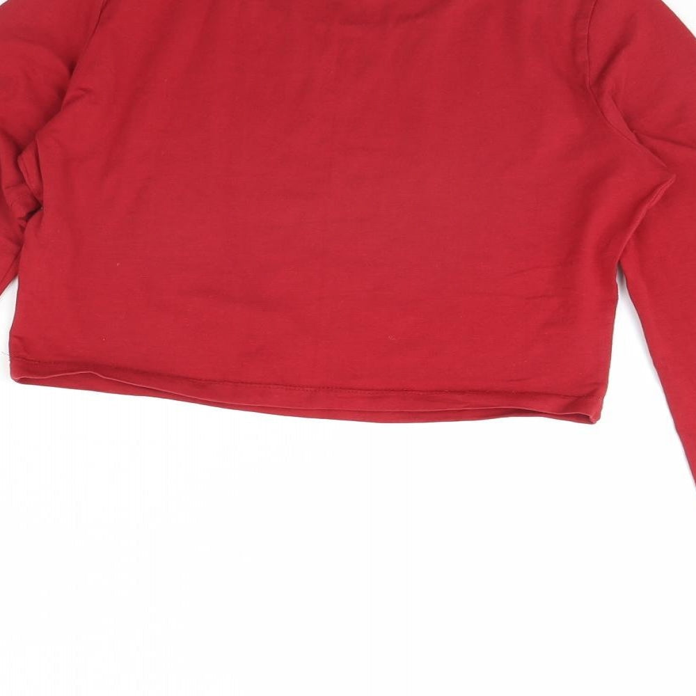 Atmosphere Womens Red Cropped T-Shirt Size 12