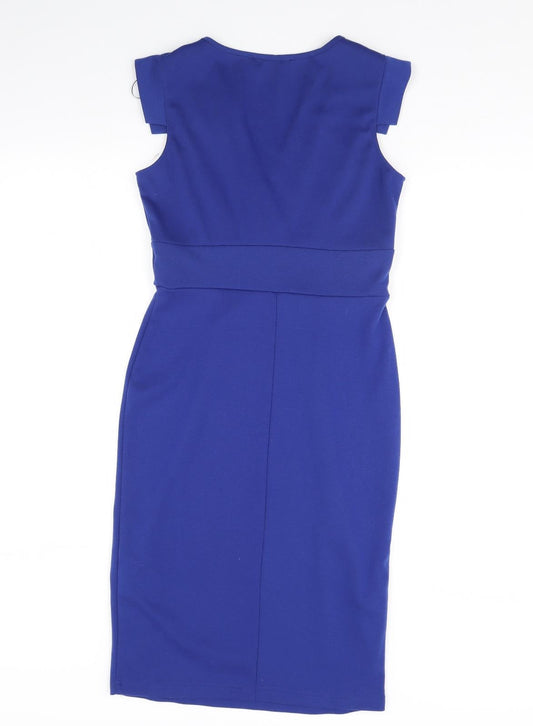 Billie & Blossom Womens Blue Pencil Dress Size 8