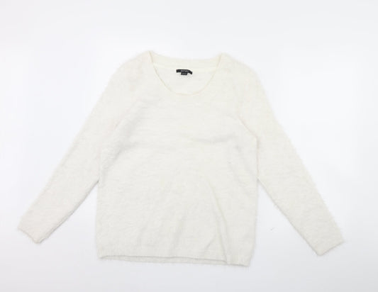 Womens UK Size M Esmara White Pullover Jumper