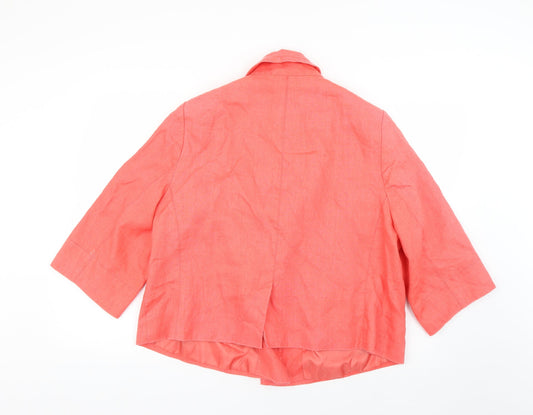 Evans Womens Orange Overcoat Coat Size 22