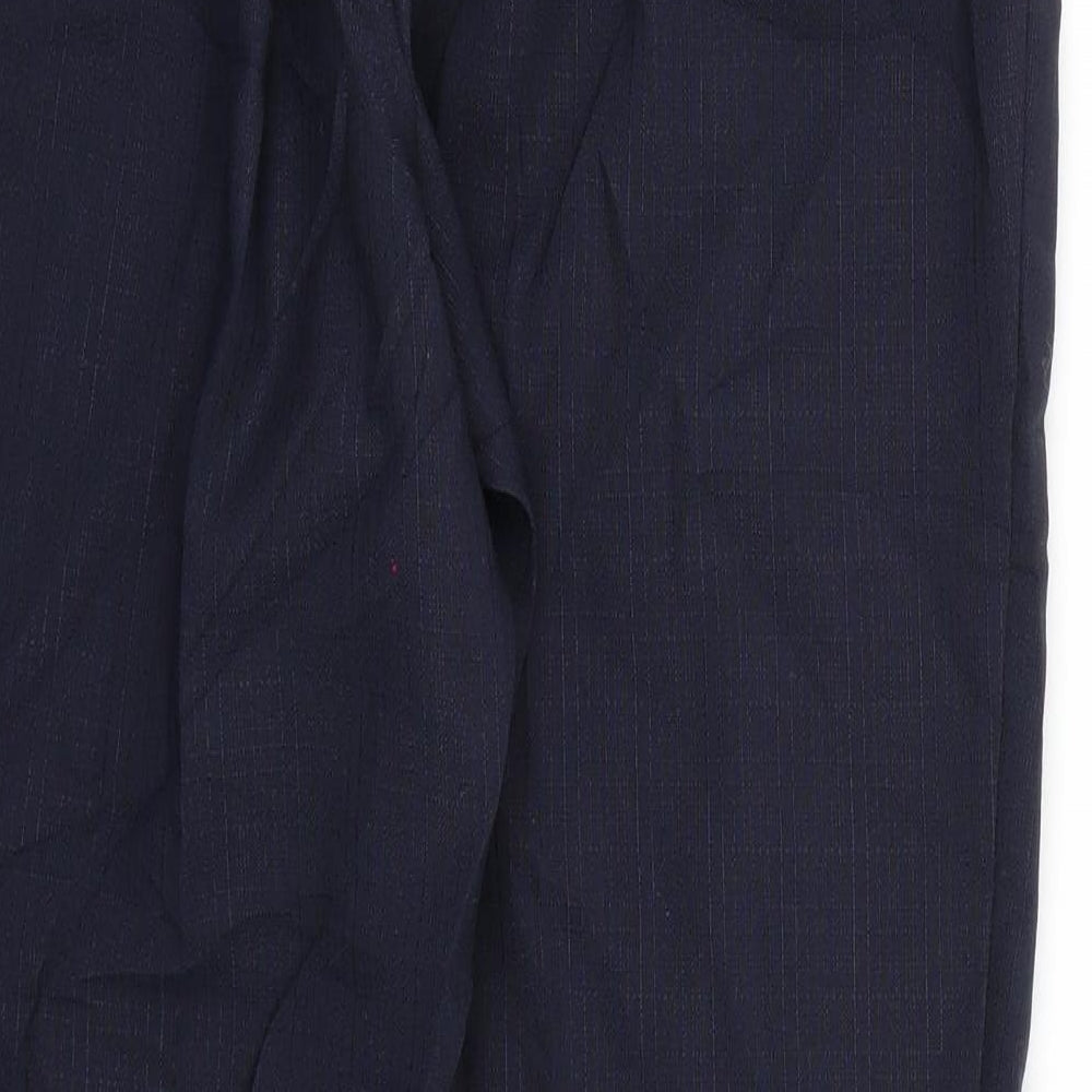 Womens UK Size 14 Marks and Spencer Regular Fit Blue Trousers