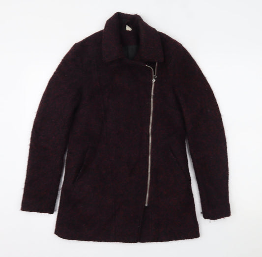 Womens UK Size 4 H&M Purple Overcoat