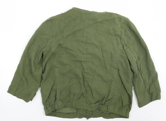 H&M Womens Green Jacket Coat Size 12