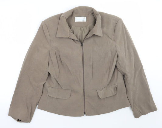 Womens UK Size 18 AMARANTO Beige Jacket