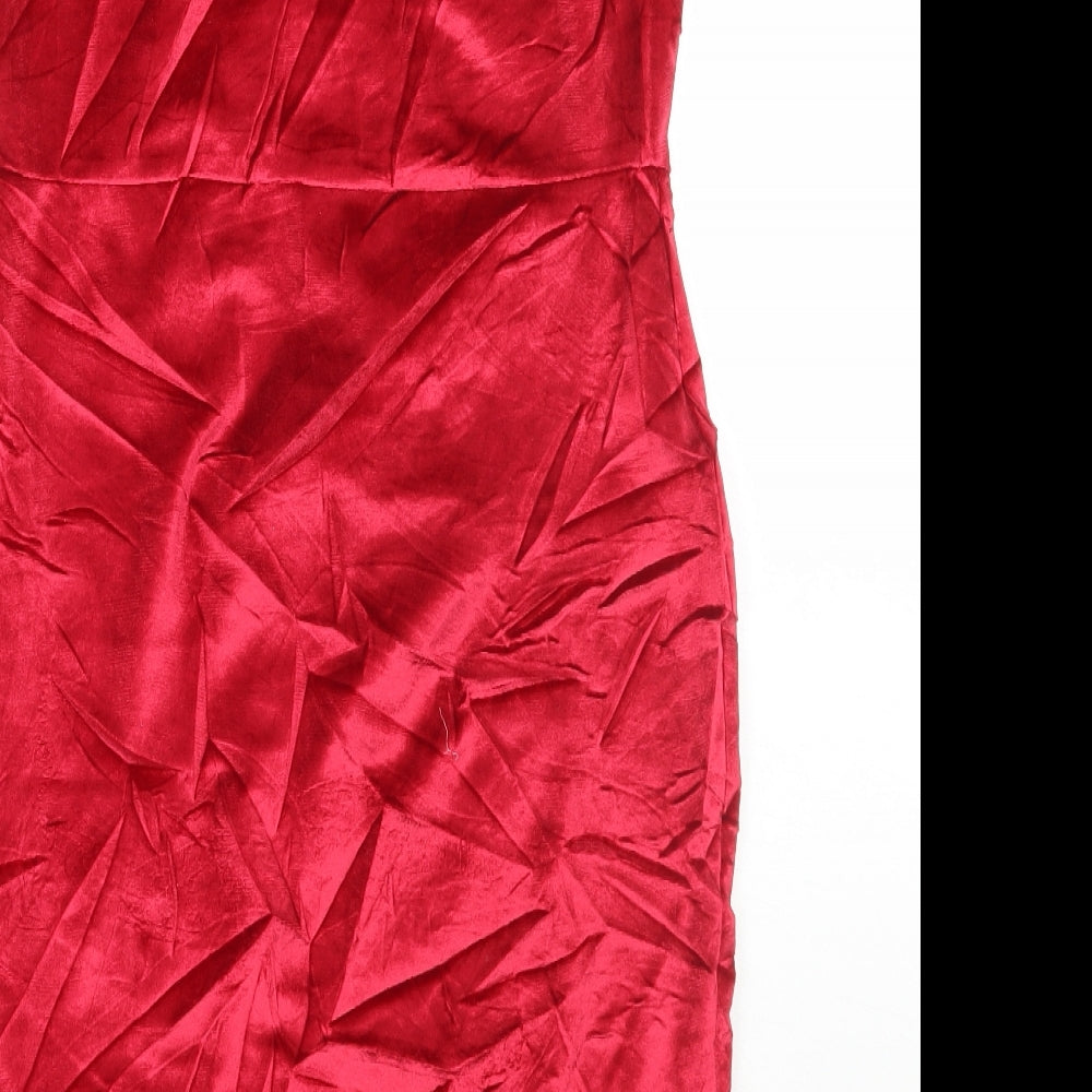 PRETTYLITTLETHING Womens Red A-Line Size 12