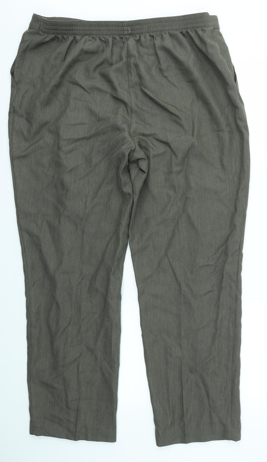 Womens UK Size 18 M&S Regular Fit Dress Pants Grey Trousers