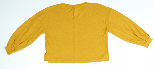 Womens UK Size S H&M Yellow Basic Blouse