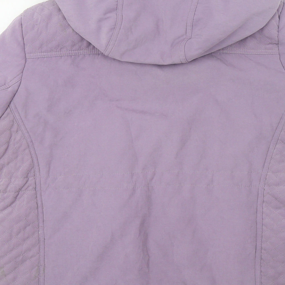 Womens UK Size 12 Isle Purple Parka Coat