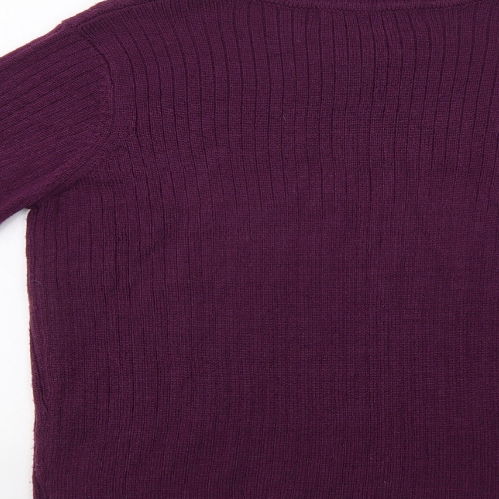 Womens UK Size S Isle Purple Pullover Jumper