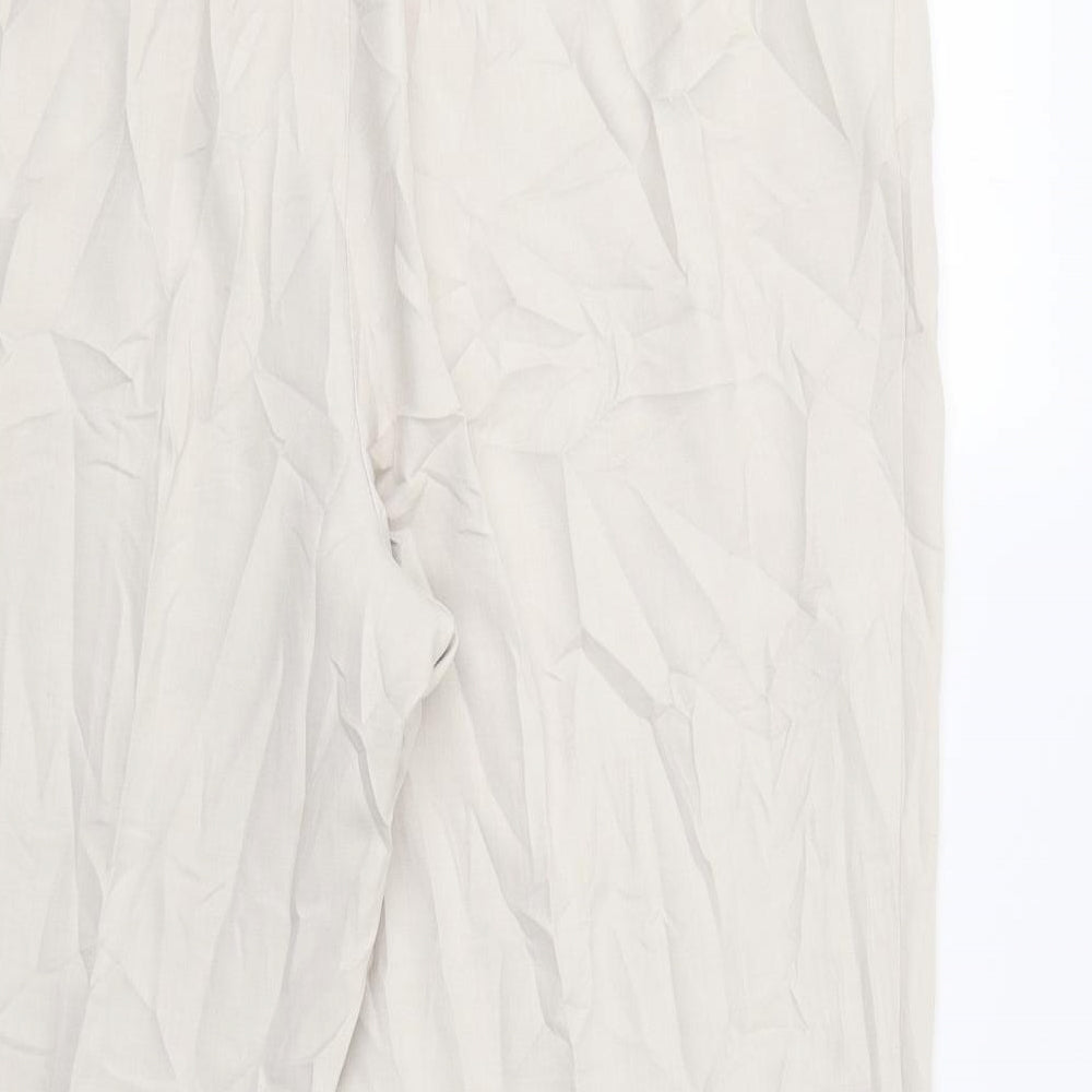 Womens UK Size 22 M&S Regular Fit Beige Trousers