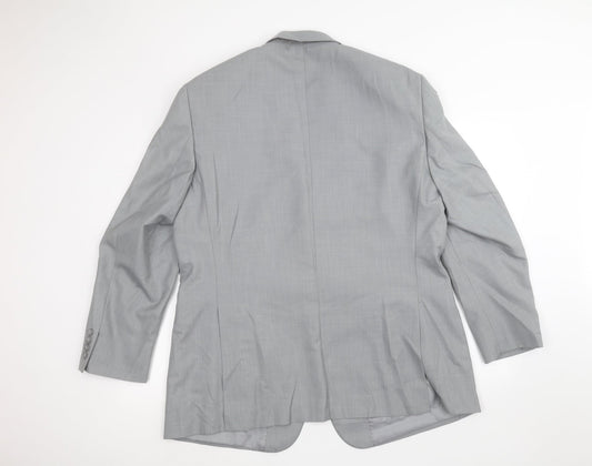 Mens UK Size 46 GREENWOODS Regular Grey Suit Jacket