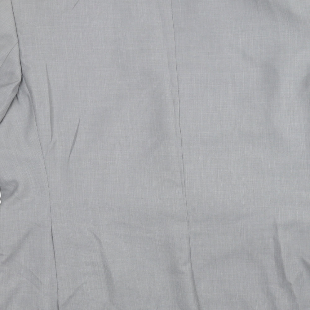 Mens UK Size 46 GREENWOODS Regular Grey Suit Jacket