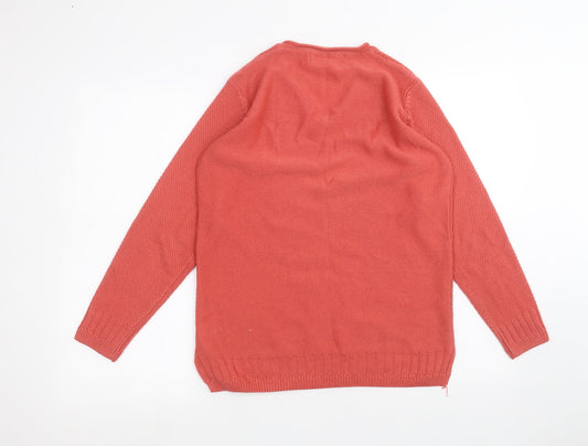 EWM Womens Pink Pullover Jumper Size S