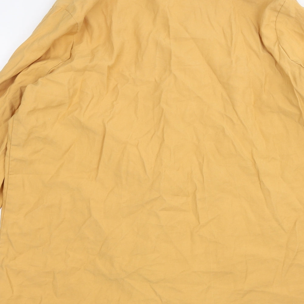 Brand and care label for Primark women’s orange jacket, size UK 16