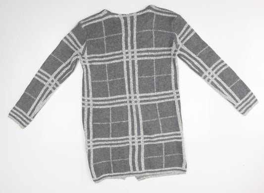 Womens UK Size L Mia Moda Grey Cardigan Jumper