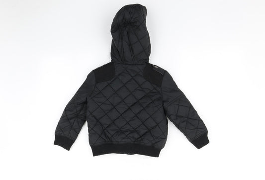 Matalan Boys Black Basic Coat Coat Size 3 Years