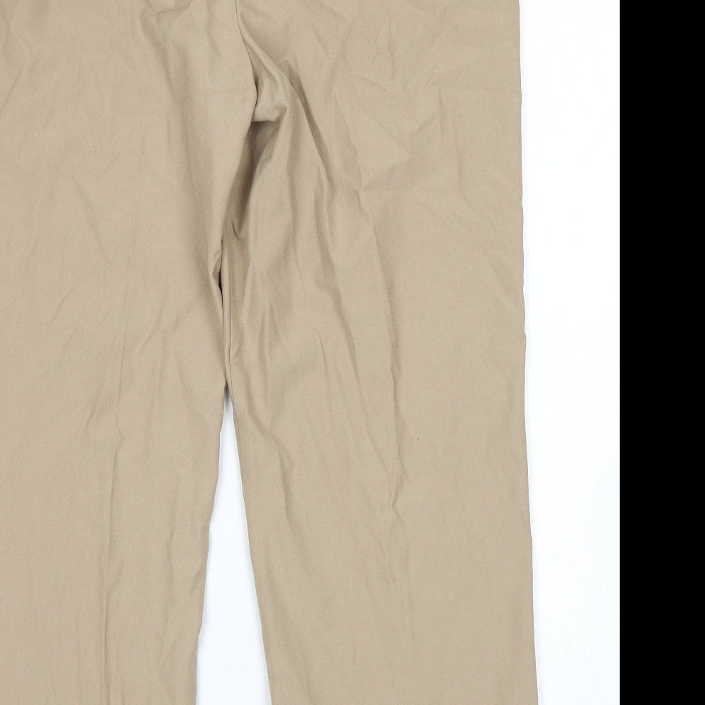 Womens UK Size 18 Essentials Regular Fit Beige Trousers