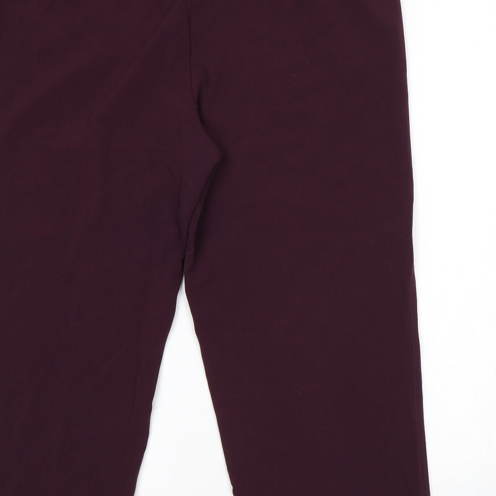 Bonmarche Womens Purple Cropped Trousers Size 18 L26 in