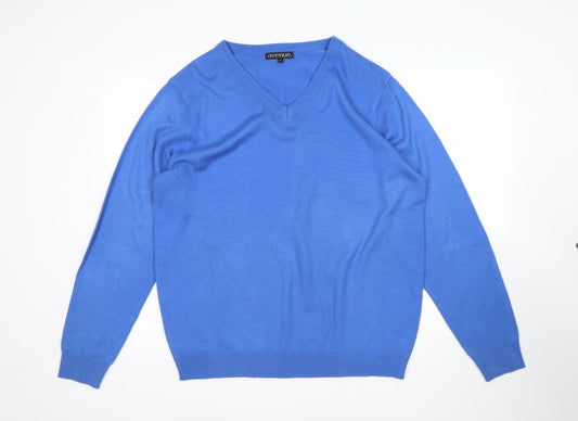 Mens UK Size L Avenue Blue Pullover Jumper