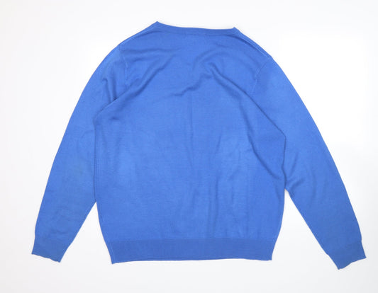 Avenue Mens Blue Pullover Jumper Size L