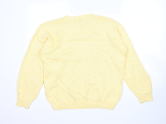 Complimentds Womens Yellow Pullover Jumper Size L