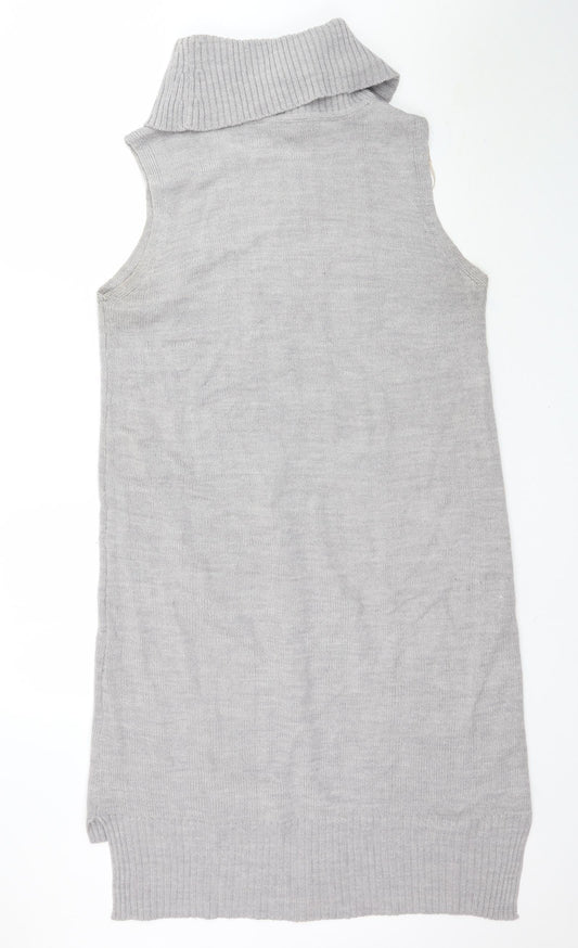 Peacocks Womens Grey Knit Mini Size M