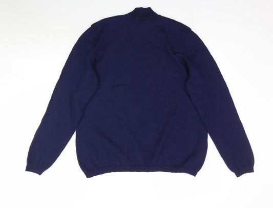 Penn Plain Womens Blue Knit Pullover Jumper Size L