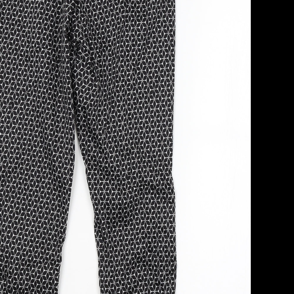 Womens UK Size 10 H&M Regular Fit Black Trousers