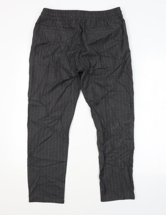 Topman Mens Grey Striped Trousers Size 32 in L32 in