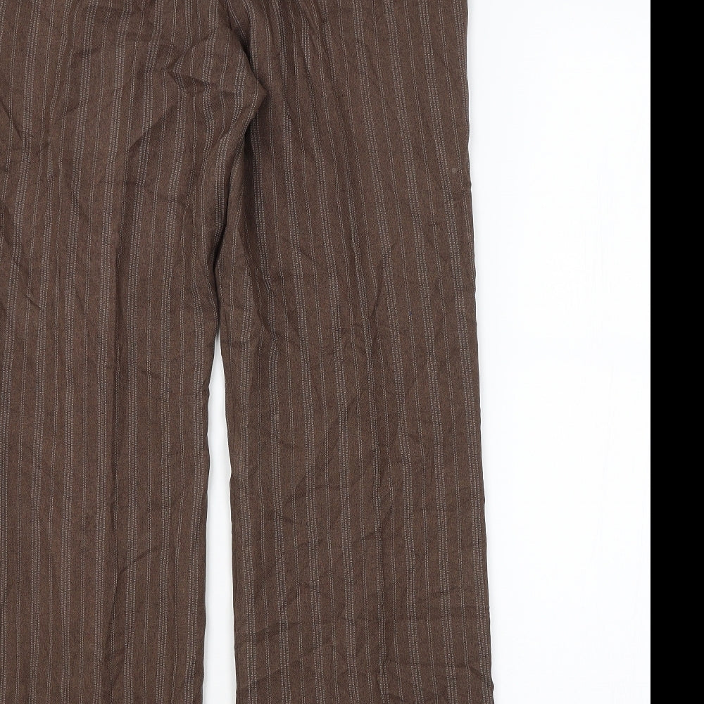 Womens UK Size 12 BM Regular Fit Brown Trousers