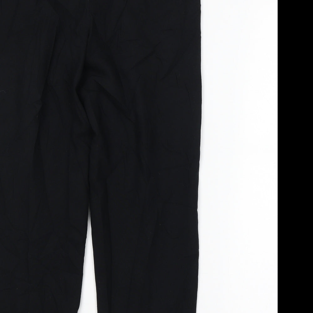 Brand and care label for Hamells women’s black trousers, size UK 14, 26-inch leg