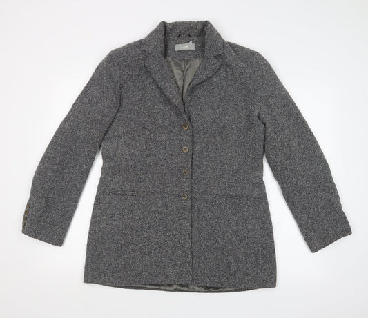 Additional front view of Wallis women’s grey jacket suit jacket, size UK 14