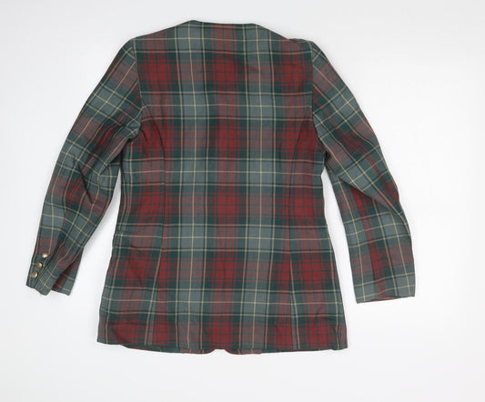 EDINBURGH Womens Multicoloured Check Jacket Size 12