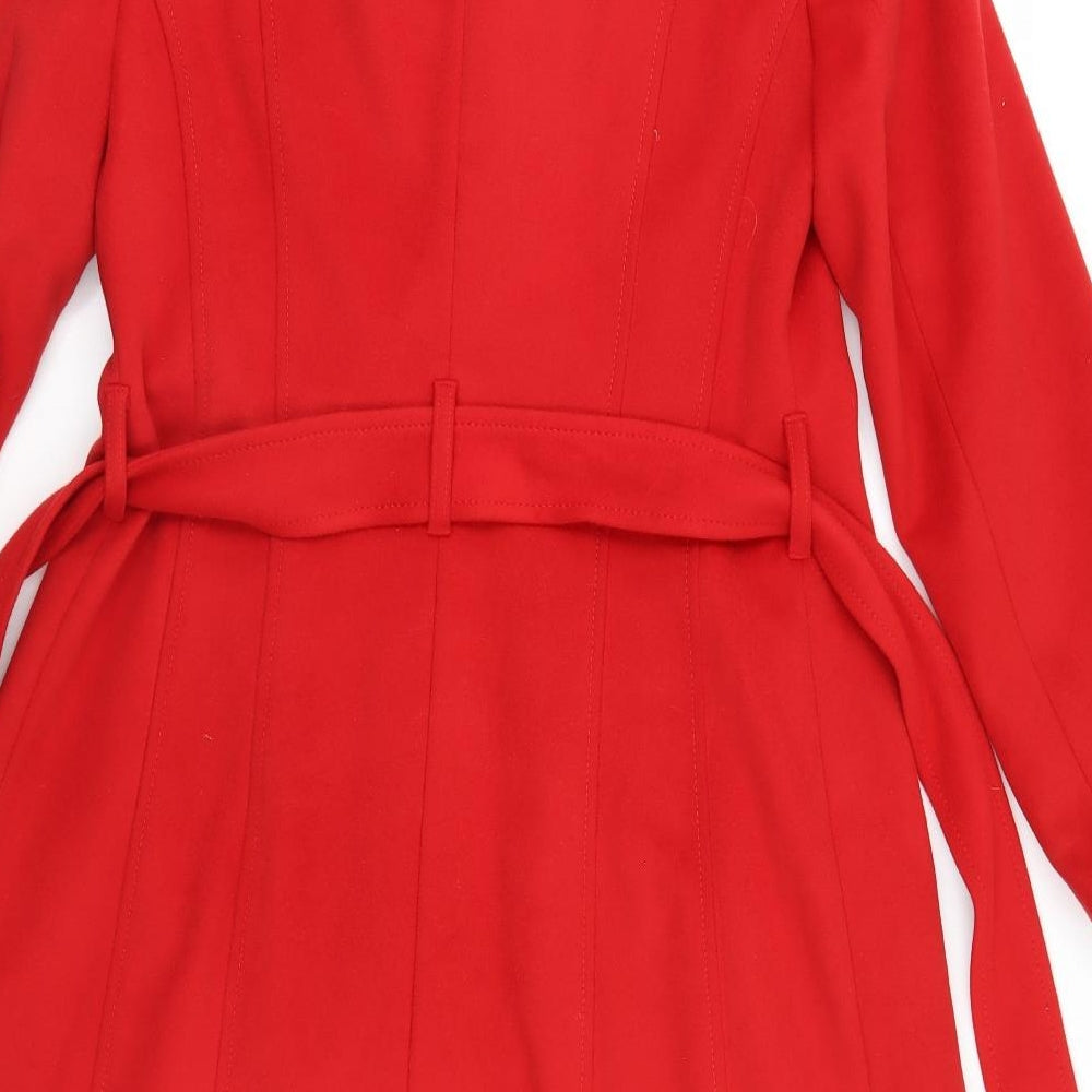 Womens UK Size 10 Per Una Red Overcoat