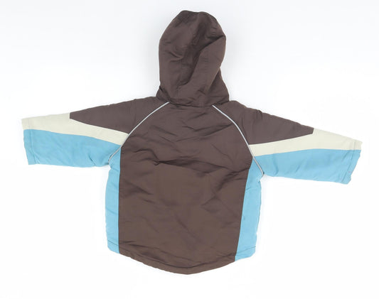 George Boys Brown Parka Coat Size 6-9 Months