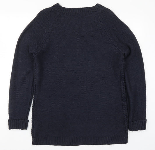 Womens UK Size M Preworn Blue Pullover Jumper