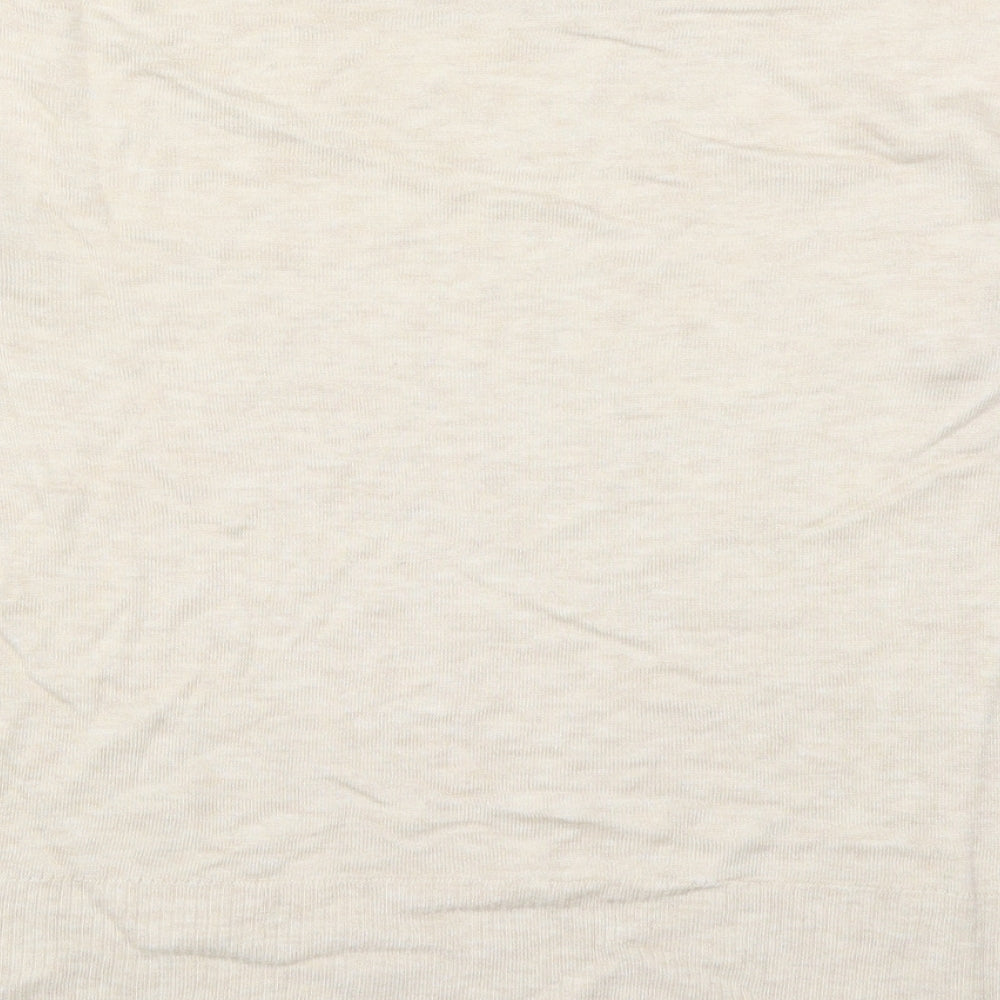 Mens UK Size S H&M Beige Button-Up Long Sleeve Casual Shirt