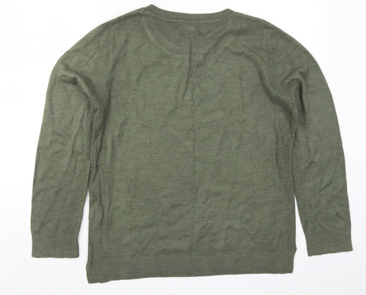 Primark Womens Green Knit Pullover Jumper Size 14